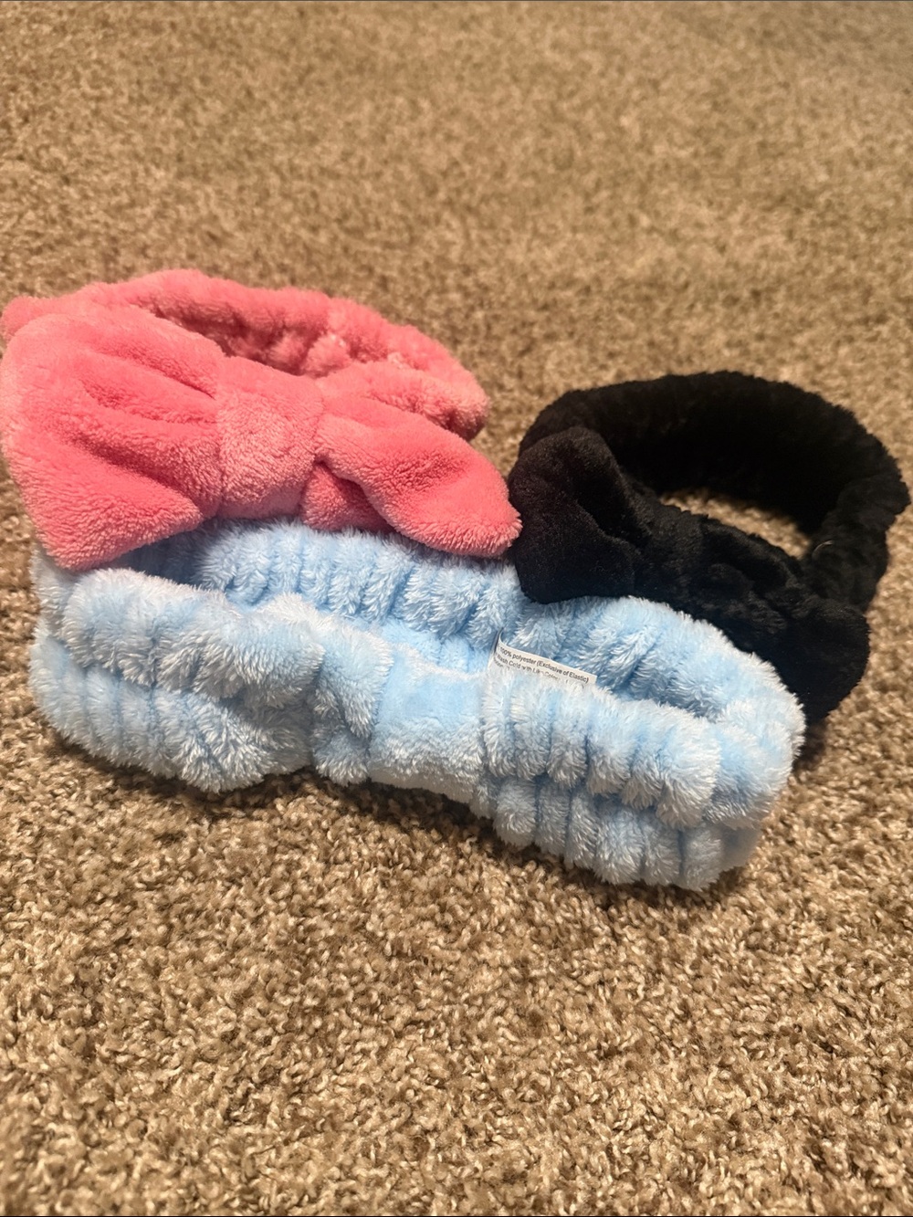 Set of 3 get-ready plush headbands - EUC!